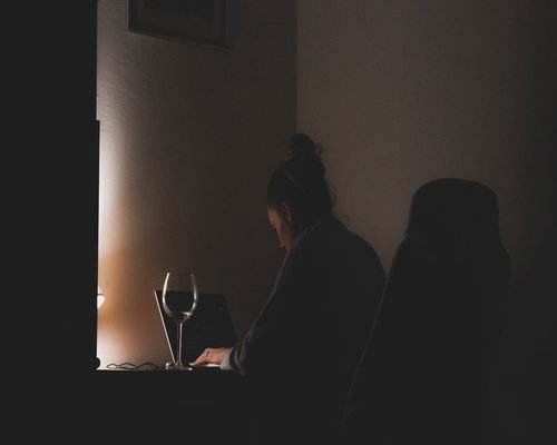quiet evening at home after work